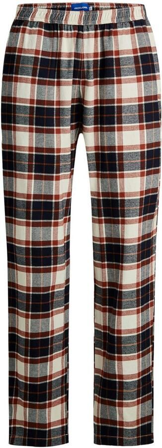 JACK & JONES geruite pyjamabroek JACRIMON ecru donkerblauw rood - Foto 7