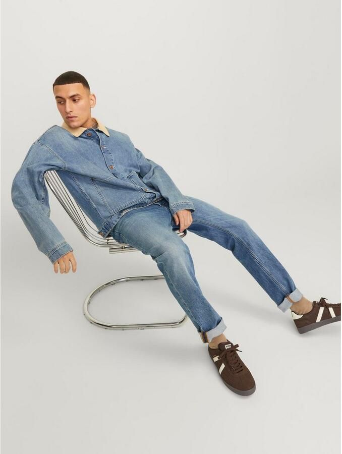 Jack & Jones Regular fit jeans JJICLARK in used-look stretchcomfort en lage taille - Foto 3