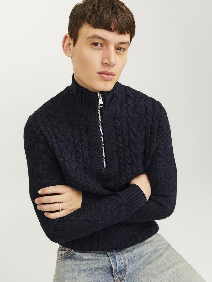Jack & Jones Schipperstrui JJCRAIG KNIT HALF ZIP - Foto 3