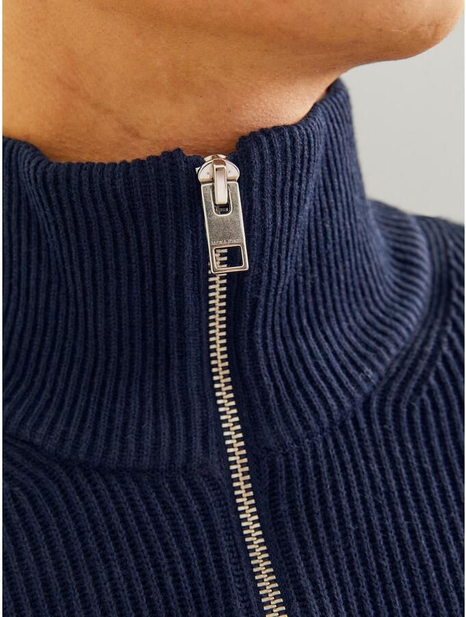 Jack & jones Essentials Half Zip Gebreide Trui in Sky Captain Blauw Blue Heren - Foto 3