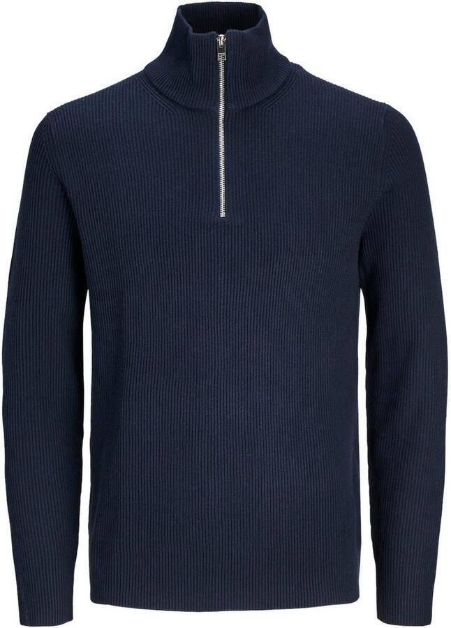 Jack & jones Essentials Half Zip Gebreide Trui in Sky Captain Blauw Blue Heren - Foto 8