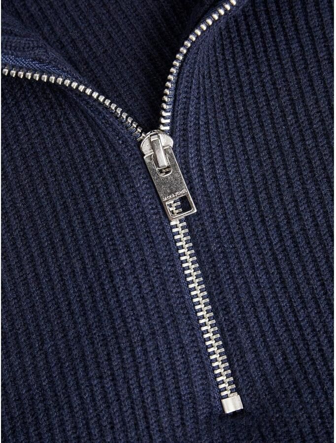 Jack & jones Essentials Half Zip Gebreide Trui in Sky Captain Blauw Blue Heren