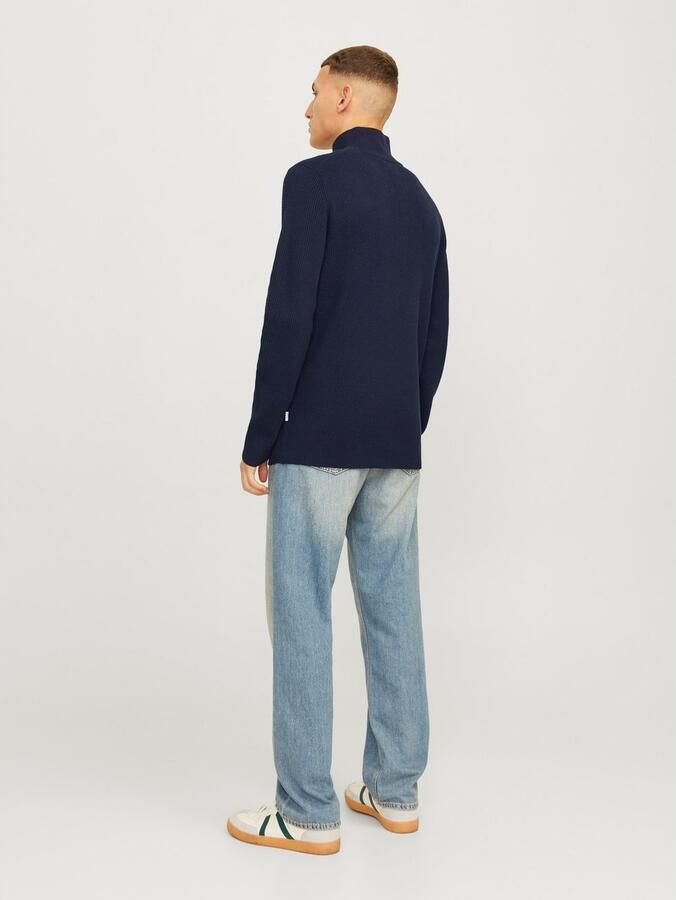 Jack & jones Essentials Half Zip Gebreide Trui in Sky Captain Blauw Blue Heren - Foto 7