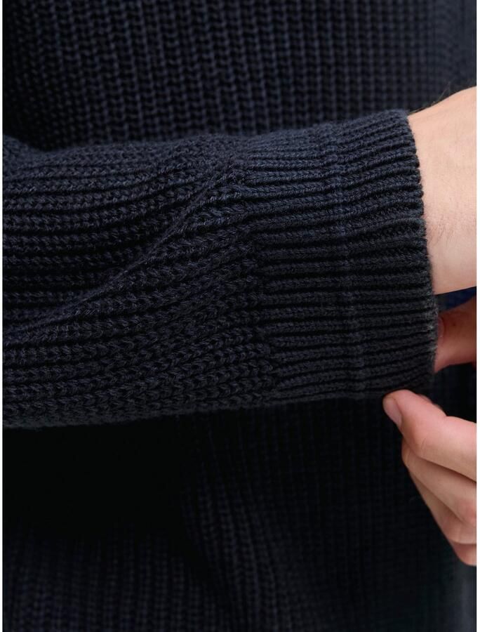 Jack & jones Gebreide pullover met ritssluiting model 'KAITO'