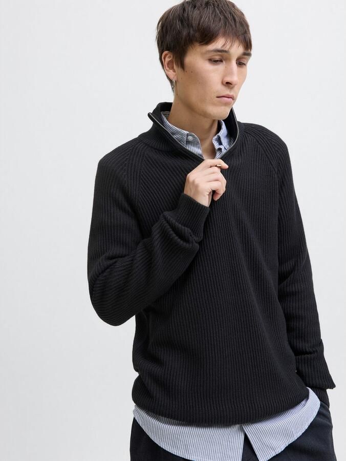 Jack & Jones Schipperstrui JJPANNEL KNIT HALF ZIP AW25 - Foto 2