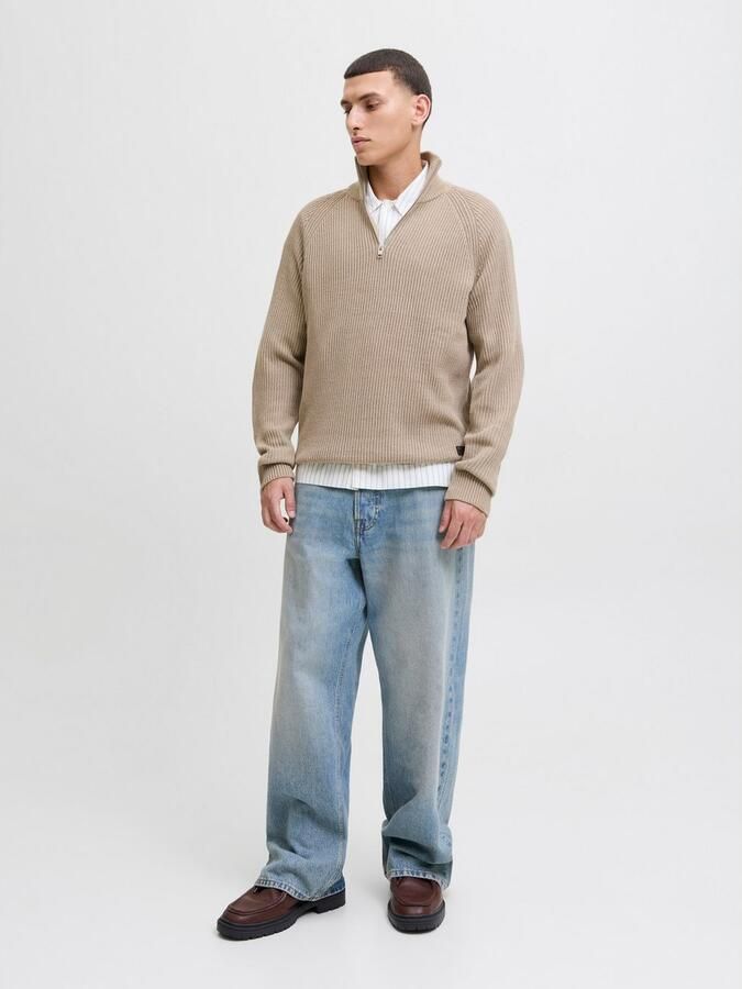 Jack & Jones Schipperstrui JJPANNEL KNIT HALF ZIP AW25 - Foto 9