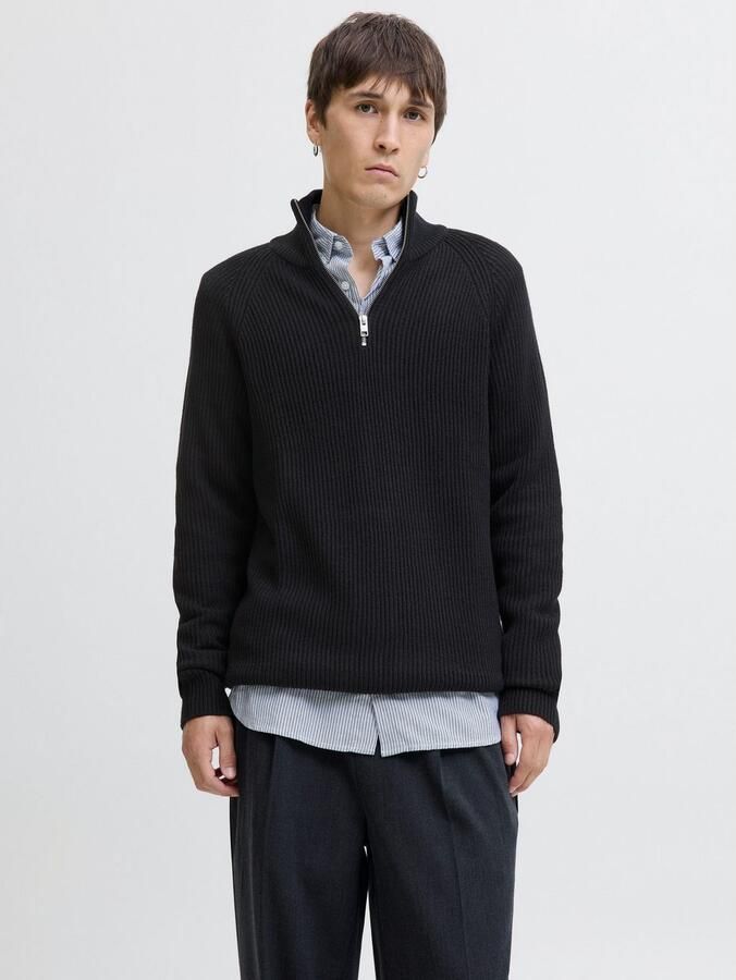 Jack & Jones Schipperstrui JJPANNEL KNIT HALF ZIP AW25 - Foto 5
