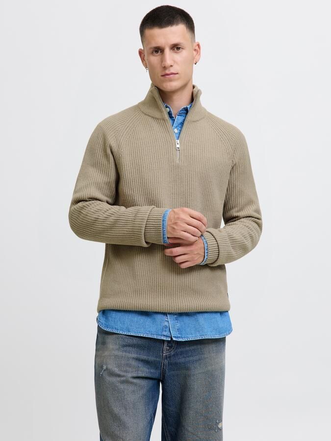 Jack & Jones Schipperstrui JJPANNEL KNIT HALF ZIP AW25 - Foto 11