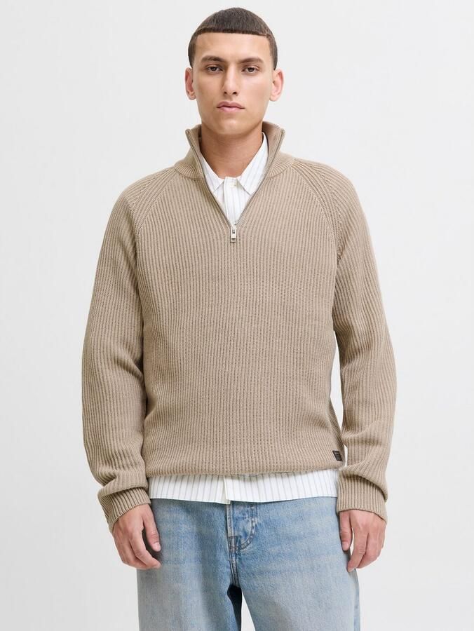 Jack & Jones Schipperstrui JJPANNEL KNIT HALF ZIP AW25 - Foto 7