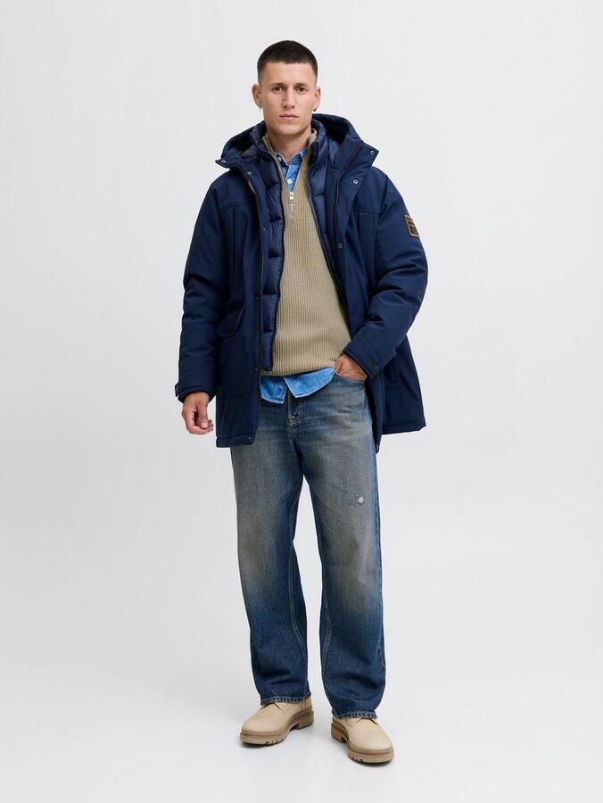 Jack & Jones Schipperstrui JJPANNEL KNIT HALF ZIP AW25 - Foto 8