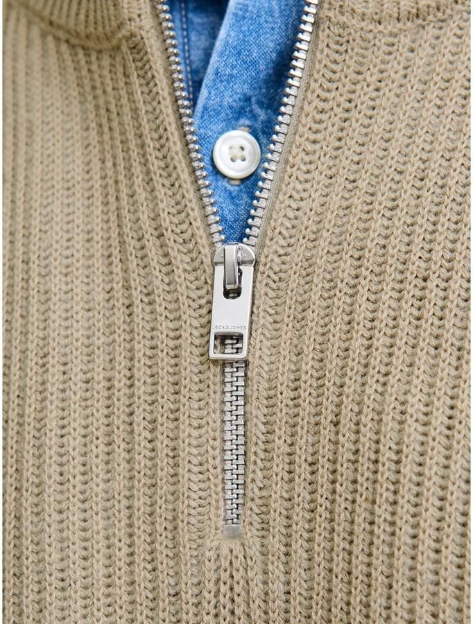 Jack & Jones Schipperstrui JJPANNEL KNIT HALF ZIP AW25 - Foto 3