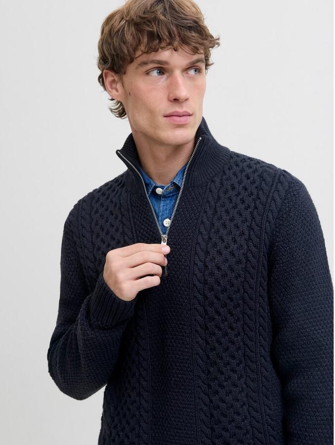 Jack & Jones Schipperstrui JJPAUL KNIT HALF ZIP - Foto 5