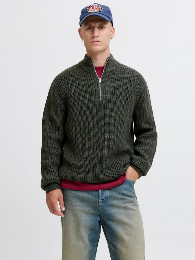 Jack & Jones Schipperstrui JORBLEECKER KNIT HALF ZIP BF - Foto 5