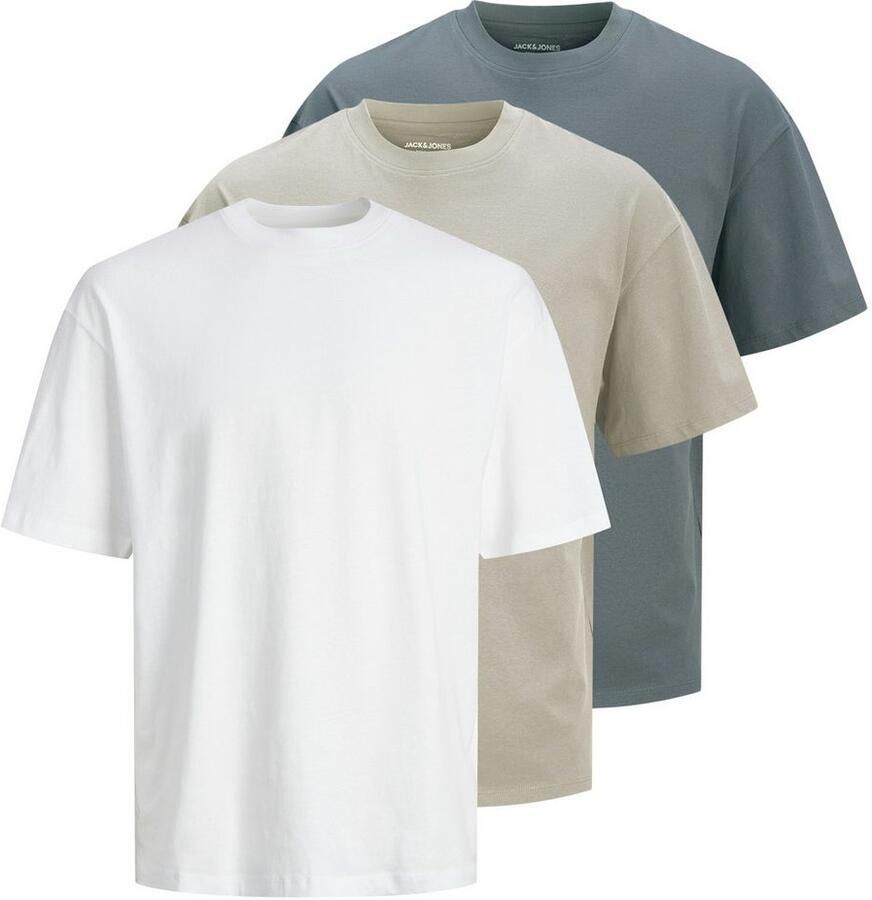 Jack & Jones Shirt met korte mouwen JJHUGO LOOSE TEE SS CREW NECK 3PK MP - Foto 5