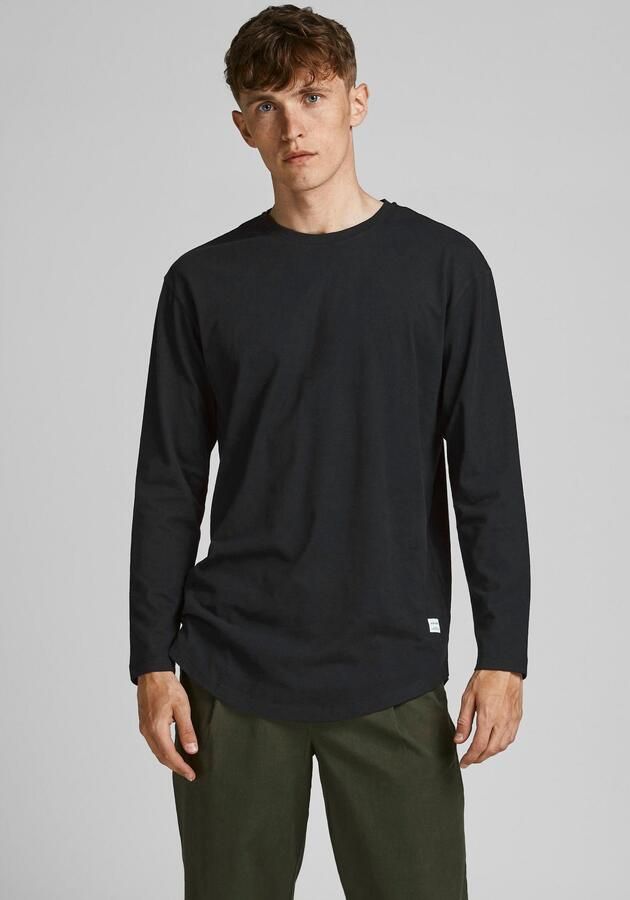 JACK & JONES ESSENTIALS regular fit longsleeve JJENOA van katoen zwart - Foto 8