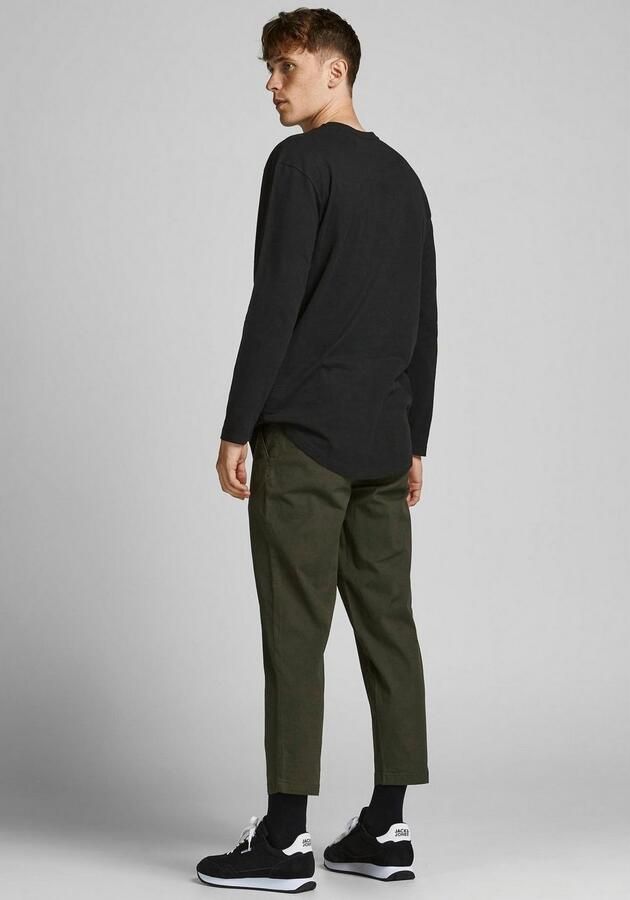 JACK & JONES ESSENTIALS regular fit longsleeve JJENOA van katoen zwart - Foto 6