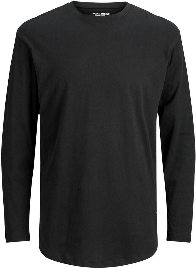 JACK & JONES ESSENTIALS regular fit longsleeve JJENOA van katoen zwart - Foto 3