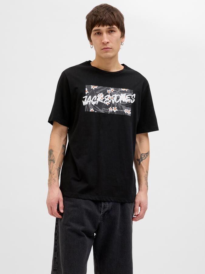 Jack & Jones Shirt met print JJHAWAII SHAPE TEE SS CREW NECK - Foto 7