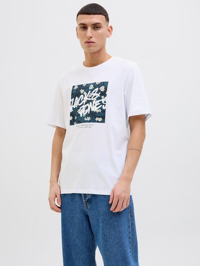 Jack & Jones Shirt met print JJHAWAII SHAPE TEE SS CREW NECK - Foto 7