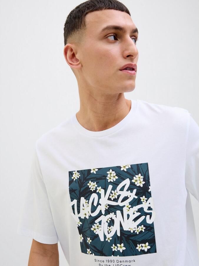Jack & Jones Shirt met print JJHAWAII SHAPE TEE SS CREW NECK - Foto 4