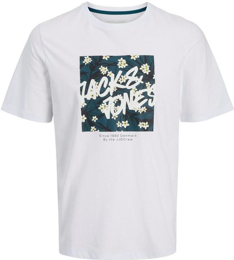 Jack & Jones Shirt met print JJHAWAII SHAPE TEE SS CREW NECK