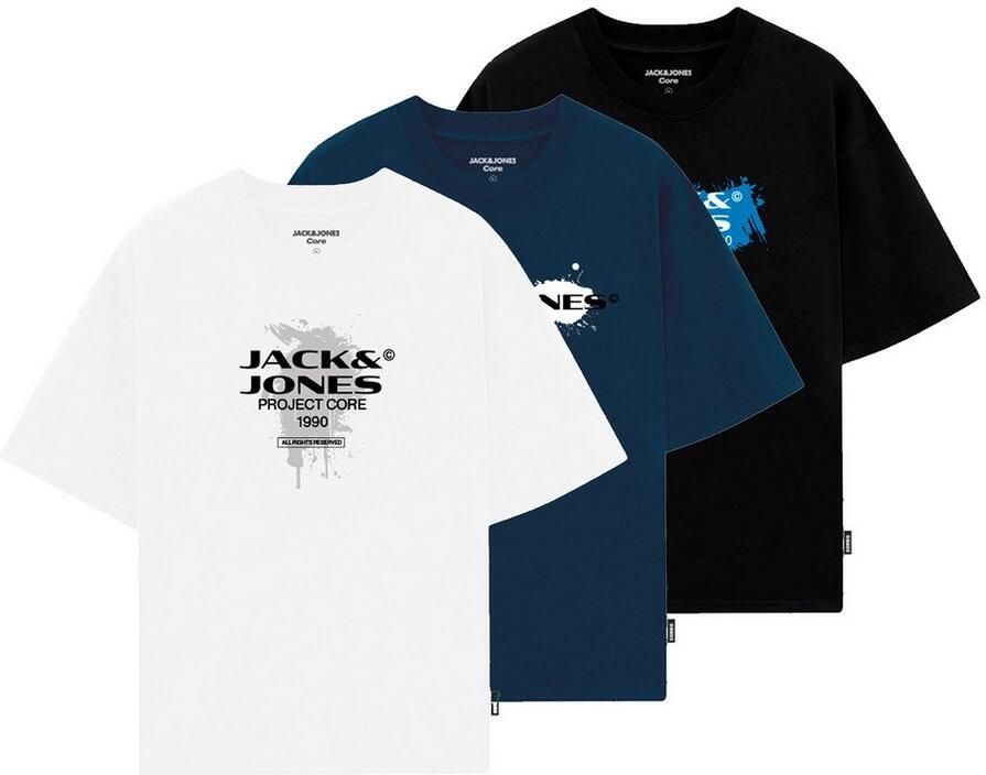 Jack & Jones Shirt met ronde hals JCOCONDOR TEE SS CREW NECK 3PK MP (set 3-delig) - Foto 3