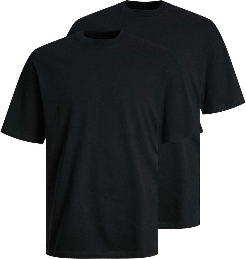 Jack & Jones Shirt met ronde hals JJEBRADLEY TEE SS O-NECK 2PK MP NOOS (2-delig)