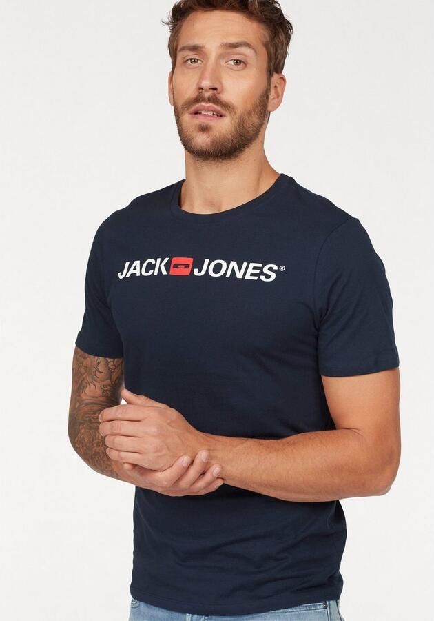 Jack & Jones Shirt met ronde hals JJECORP in 3-pack met print en ronde hals effen modieus regular fit katoen ronde hals (3-delig Set van 3) - Foto 14