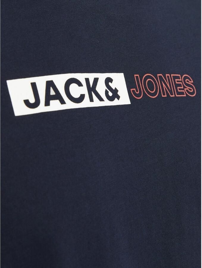 JACK & JONES ESSENTIALS regular fit T-shirt JJECORP met logo donkerblauw - Foto 2