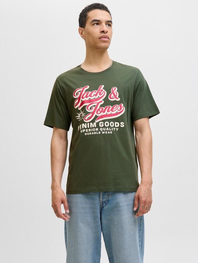 Jack & Jones Shirt met ronde hals JJELOGO TEE SS O-NECK 2 COL AW25 5PK MP (set 5-delig) - Foto 6