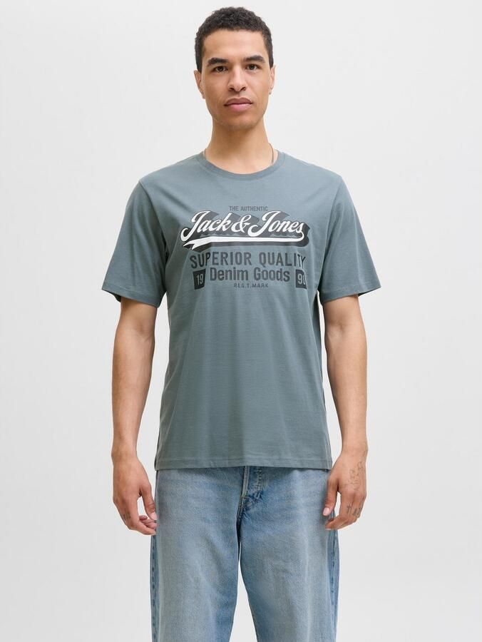 Jack & Jones Shirt met ronde hals JJELOGO TEE SS O-NECK 2 COL AW25 5PK MP (set 5-delig) - Foto 7