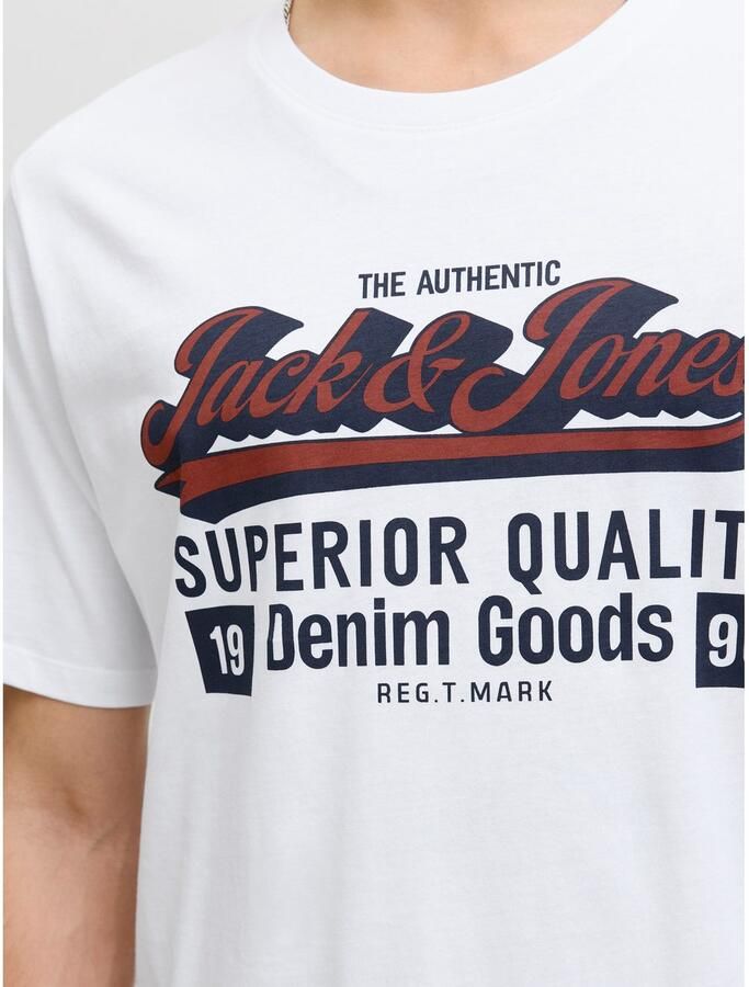 Jack & Jones Shirt met ronde hals JJELOGO TEE SS O-NECK 2 COL AW25 5PK MP (set 5-delig) - Foto 4