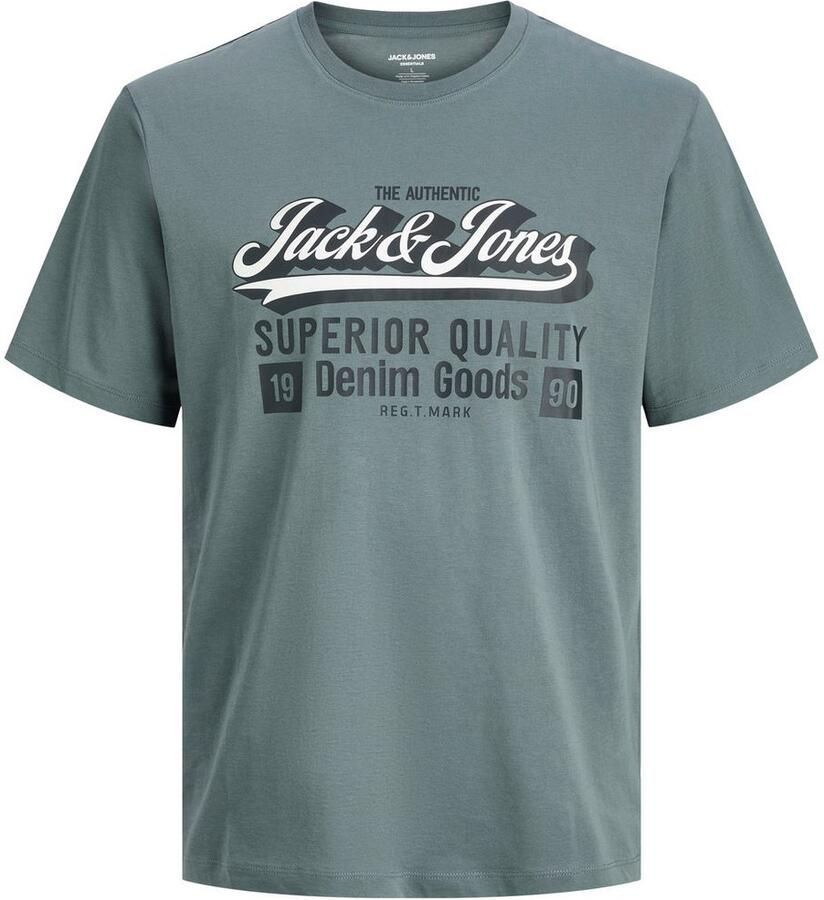Jack & Jones Shirt met ronde hals JJELOGO TEE SS O-NECK 2 COL AW25 5PK MP (set 5-delig) - Foto 3