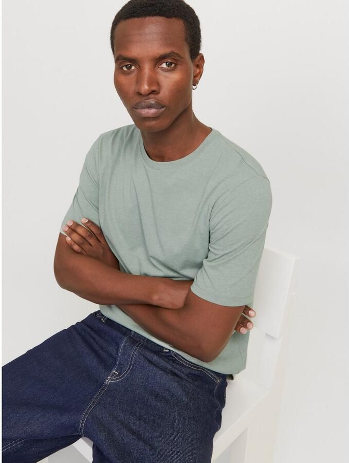 Jack & Jones Shirt met ronde hals JJEORGANIC MELANGE TEE SS O-NECK NOOS - Foto 5