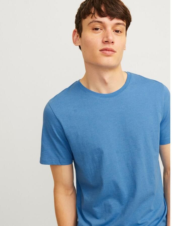 Jack & Jones Shirt met ronde hals JJEORGANIC MELANGE TEE SS O-NECK NOOS - Foto 3