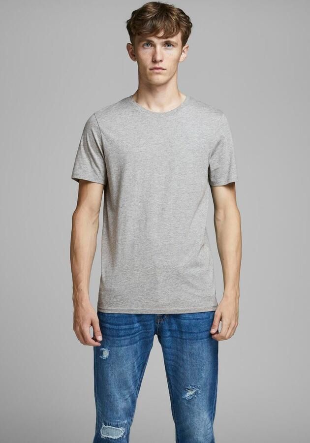 Jack & Jones Shirt met ronde hals JJEORGANIC MELANGE TEE SS O-NECK NOOS - Foto 3