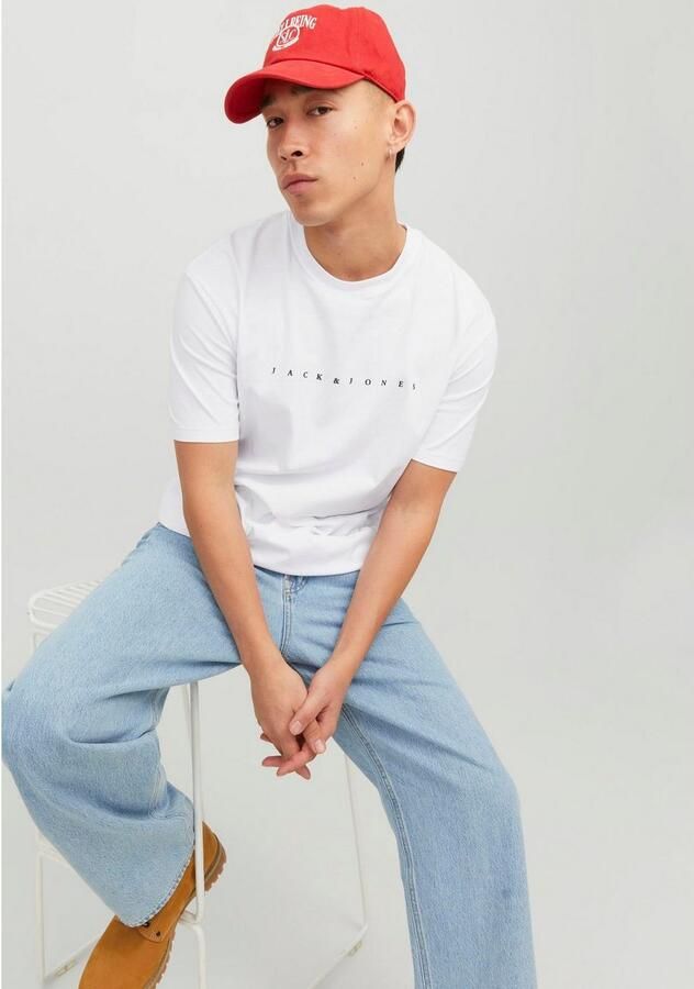 Jack & Jones Shirt met ronde hals JJESTAR met pigmentprint en katoengevoel - Foto 4
