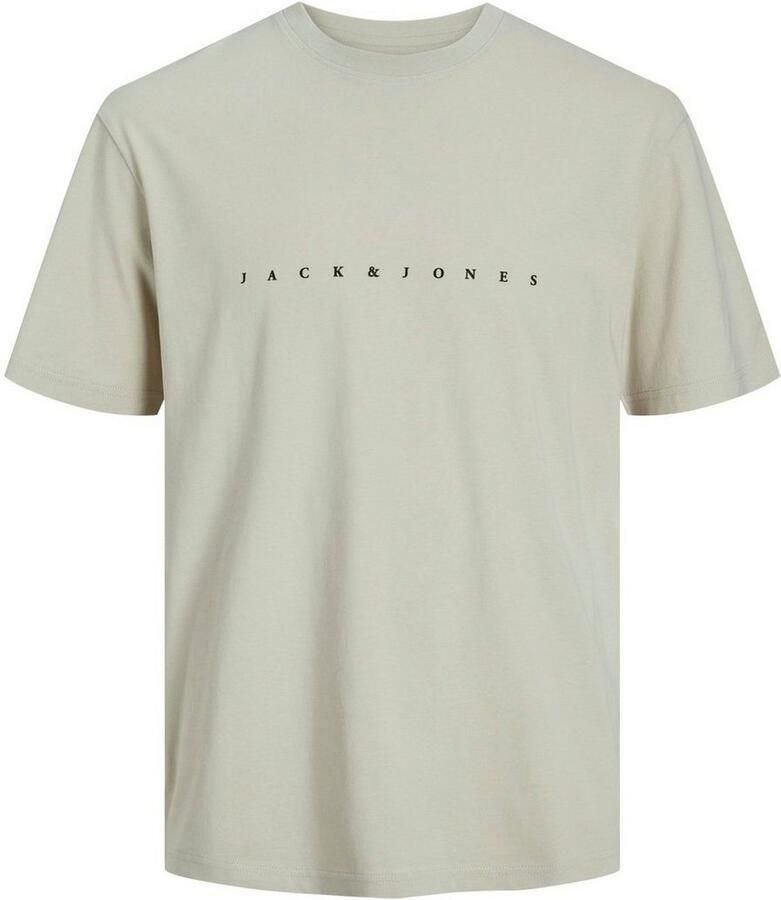 Jack & Jones Shirt met ronde hals JJESTAR met pigmentprint en katoengevoel