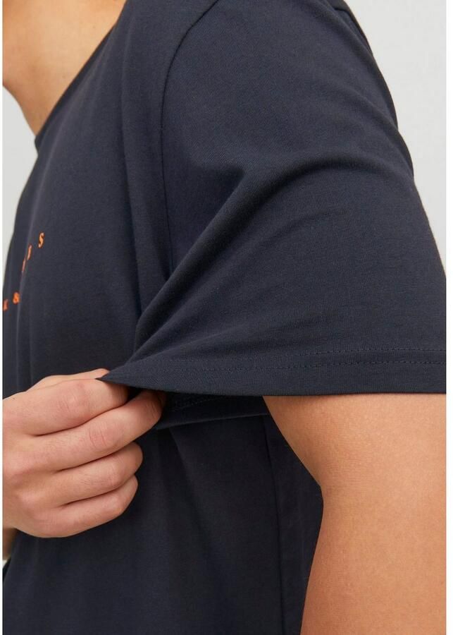 JACK & JONES ESSENTIALS regular fit T-shirt JJESTAR met printopdruk donkerblauw - Foto 7
