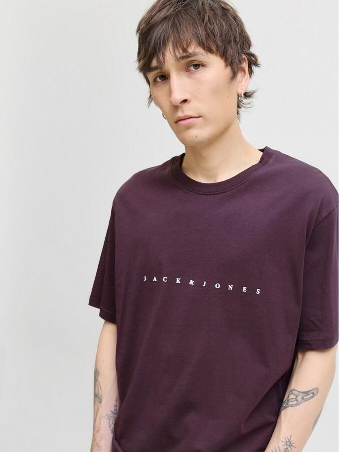 Jack & Jones Shirt met ronde hals JJESTAR met pigmentprint en katoengevoel - Foto 2