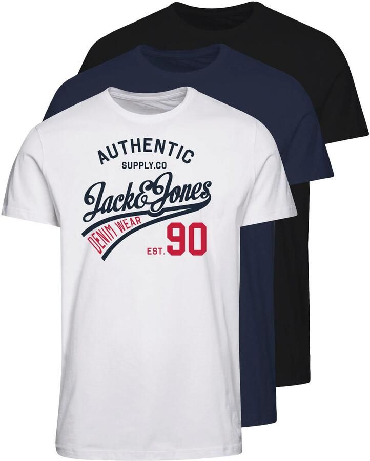 Jack & Jones Shirt met ronde hals JJETHAN TEE SS CREW NECK 3PK MP NOOS (3-delig Set van 3) - Foto 11