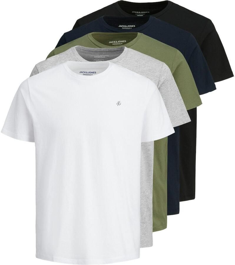 Jack & Jones Shirt met ronde hals JORJXJ in 5-pack met ronde hals en aangenaam draagcomfort (set 5-delig) - Foto 14