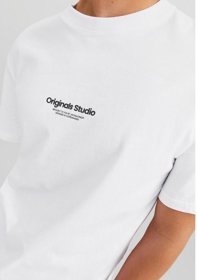 JACK & JONES ORIGINALS oversized T-shirt JORVESTERBRO met printopdruk wit - Foto 4
