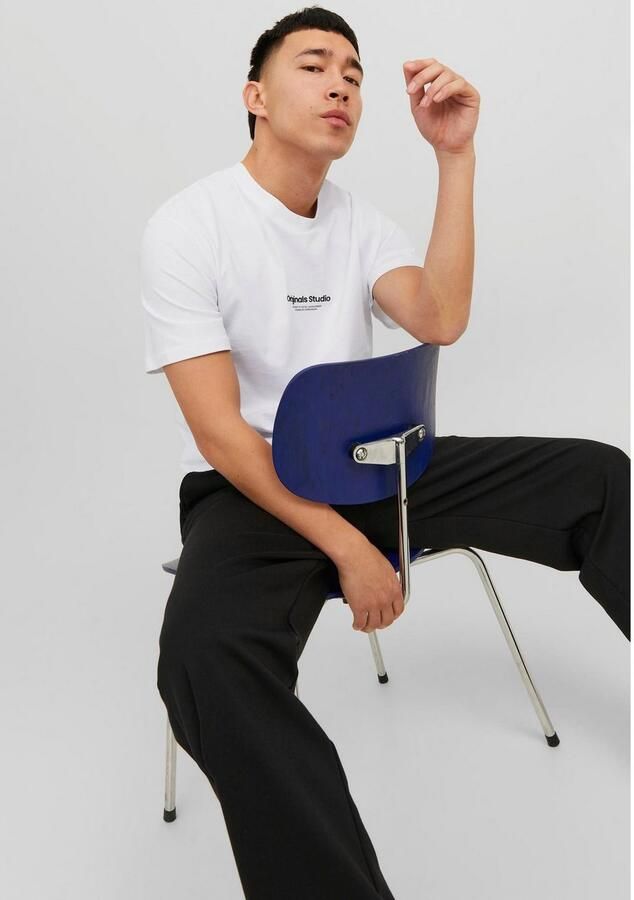 JACK & JONES ORIGINALS oversized T-shirt JORVESTERBRO met printopdruk wit - Foto 5