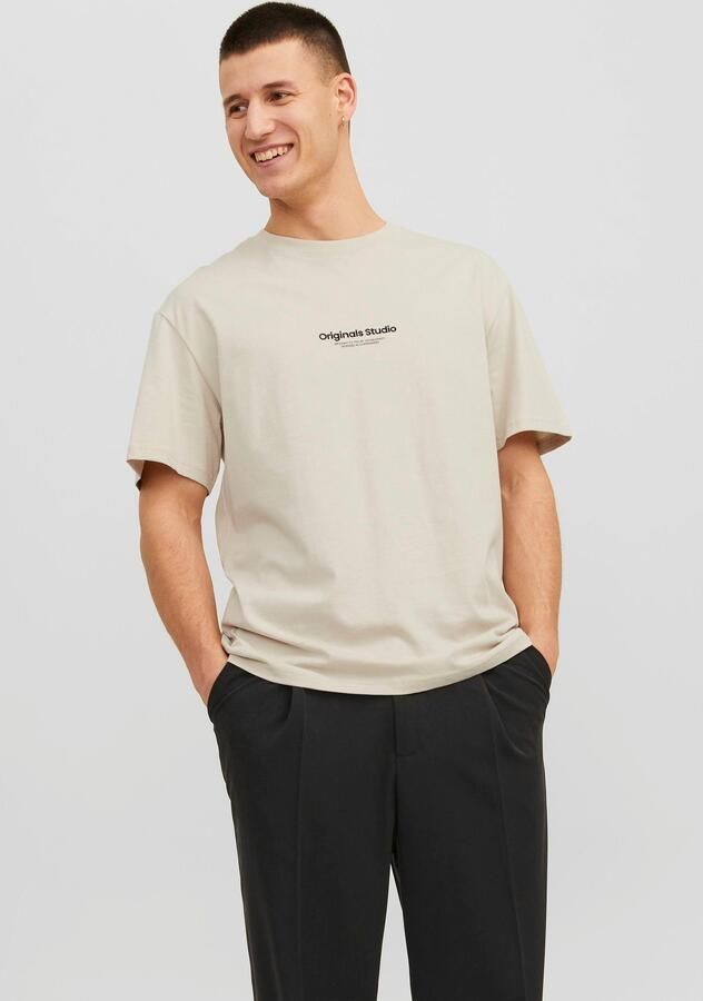 JACK & JONES ORIGINALS oversized T-shirt JORVESTERBRO met printopdruk grijs - Foto 6