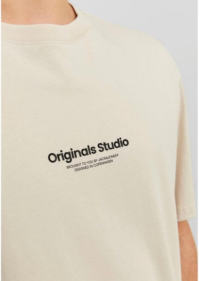 JACK & JONES ORIGINALS oversized T-shirt JORVESTERBRO met printopdruk grijs - Foto 4