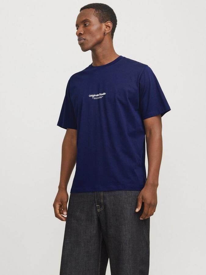 JACK & JONES ORIGINALS regular T-shirt JORVESTERBRO met printopdruk donkerblauw - Foto 7