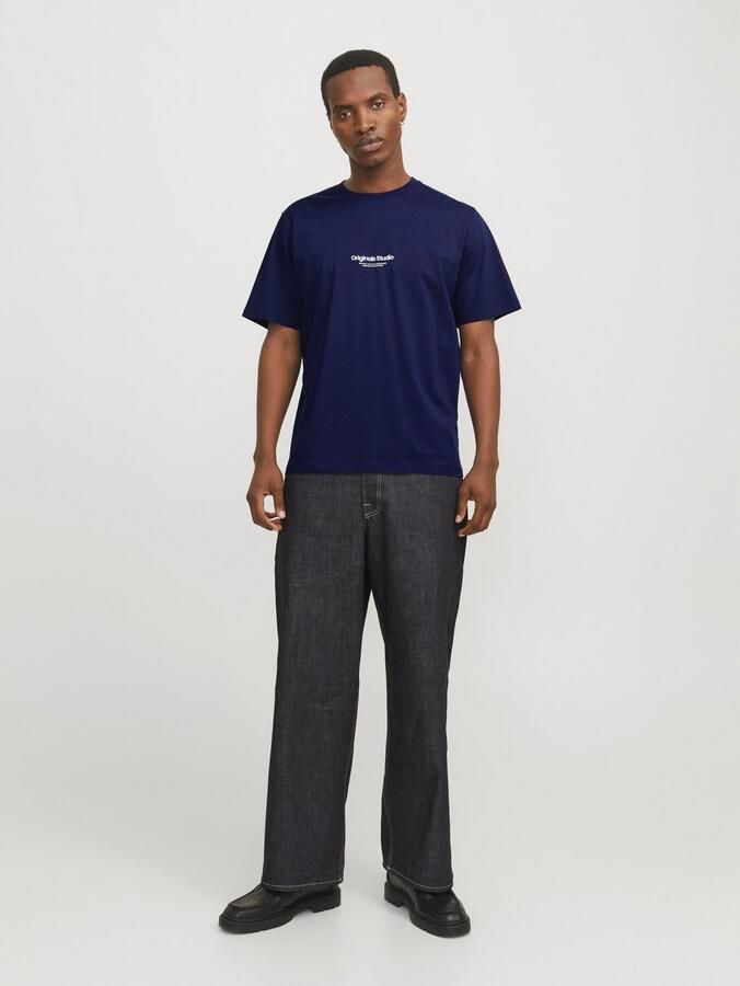 JACK & JONES ORIGINALS regular T-shirt JORVESTERBRO met printopdruk donkerblauw - Foto 4