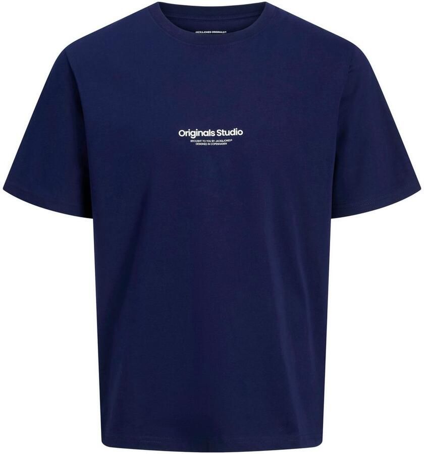JACK & JONES ORIGINALS regular T-shirt JORVESTERBRO met printopdruk donkerblauw - Foto 2