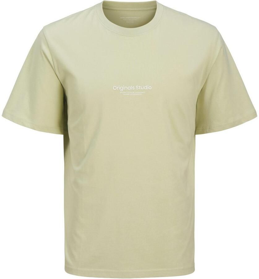 JACK & JONES ORIGINALS regular T-shirt JORVESTERBRO met printopdruk lichtgroen